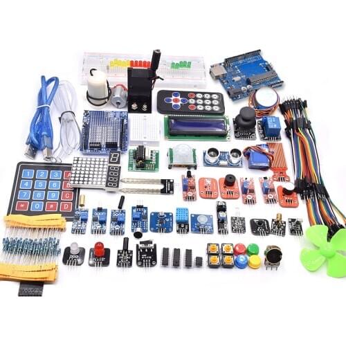 R3 Project Complete Starter Kit including SG90 , Joystick Module, Ultrasonic Sensor, DHT11,ect. for Arduino with Tutorial