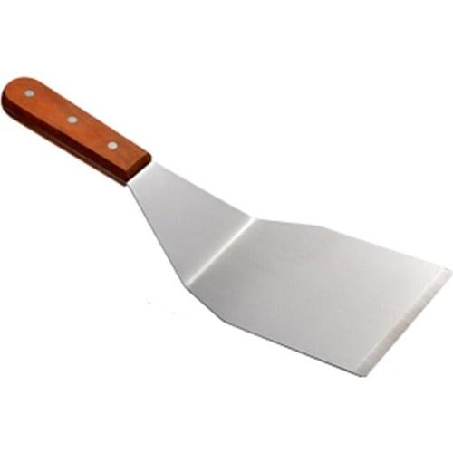 Scraper Baking Tool Wooden Pizza Paddle Kitchen Stainless Steel Pastry Tools Frying Spatula