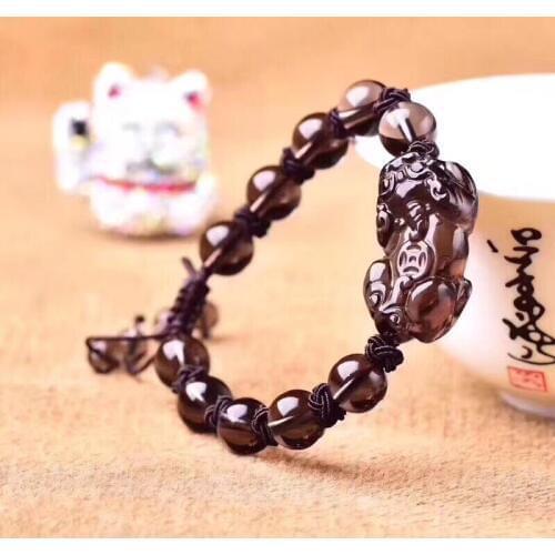 10mm natural obsidian ice bracelet decoration