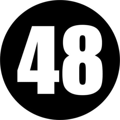 Funny Vinyl Car Sticker Racing Number 48 Reflective Waterproof Multiple Sizes Car Decal Auto Car Stickers Styling Apply To Car