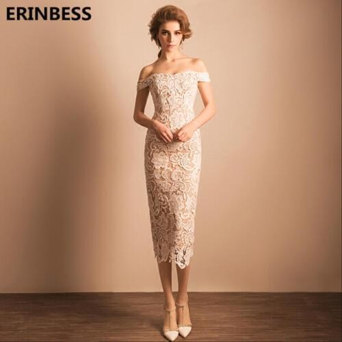 Vestido De Festa 2019 New Arrival Elegant Lace Mermaid Evening Dress Elegant Tea-Length Evening Dresses Long Dress Formal Gown