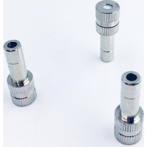 0.2-0.8mm 6MM 2-Way Quick plug connection,Stainless Steel Fog Mist Nozzle,Anti Drip fine atomizing fog misting spray nozzle