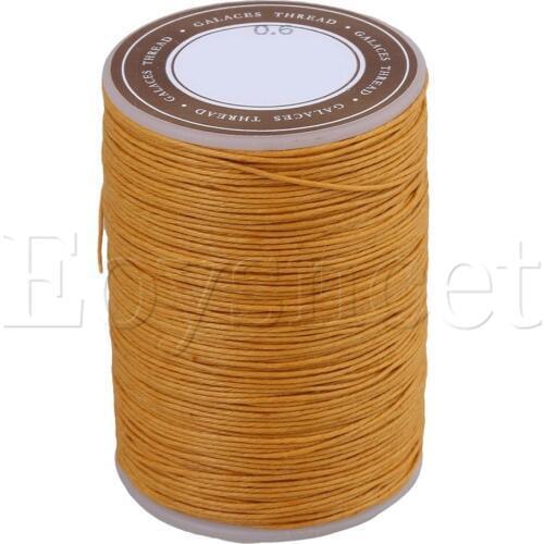 0.6mm Handwork Tents Leather Sewing Craft Hemp Waxed Thread Cord Round Black