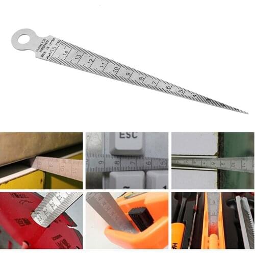 1-15mm Stainless Steel Taper Gauge Feeler Gap Hole Measuring Tool Double Side Wedge Feeler Hole Aperture Scale