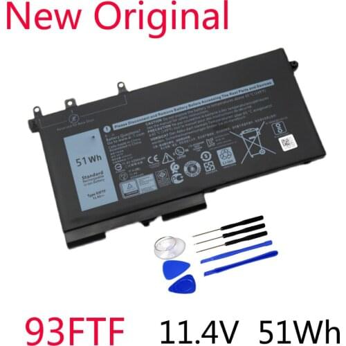 11.4V 51Wh New 93FTF Laptop Battery For Dell Latitude 5280 5480 5580 5290 5490 5590 4YFVG