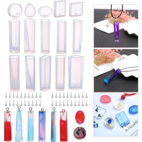 115pc/set Mix Pendant Silicone Mold With Sheep Eye Nail Jewelry Tools Casting DIY Making Necklace Accessories Molds Epoxy Resin
