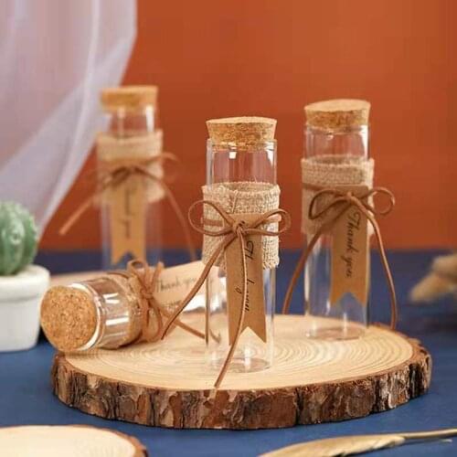 2021 Small Glass Bottle, Small Transparent Empty Glass Can, Gift Bottle, Flower Tea, Candy, Dried Fruit, Storage Bottle 10pcs