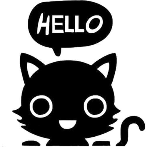30cm Hello Cat Cute Animal Car Sticker Decor Vinyl Decal 6z-048