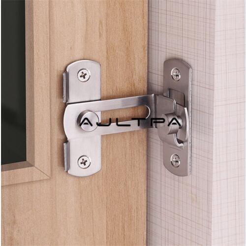 400 Set Stainless Steel 90 Degrees Latch Bolt Lock Move The Door Right Angle Buckles Doors And Windows Toilet Bending Bolts