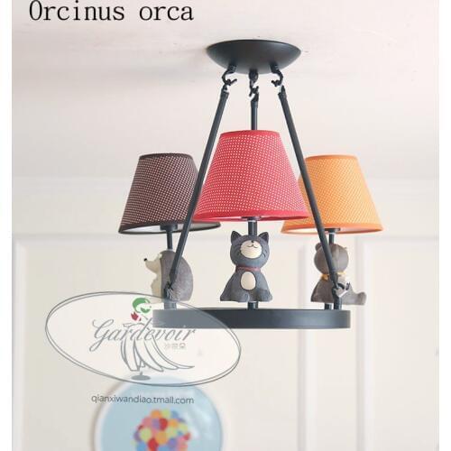 American style fresh simple cartoon Animal Chandelier European style boy girl children room bedroom Chandelier free shipping