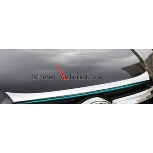 Car auto accessories front engine trim front grille trim for toyota highlander 2014 2015 2016 2017 2018 abs chrome 1pc per set