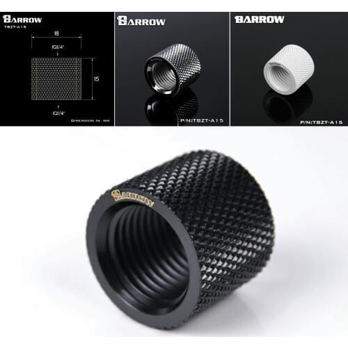 Barrow G1/4" 15mm Double Female Thread Extend Joint Fitting Connector TBZT-A15