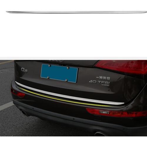 For Audi Q5 2009 - 2016 Exterior Stainless Steel Rear Trunk Steamer Lid Cover Trim