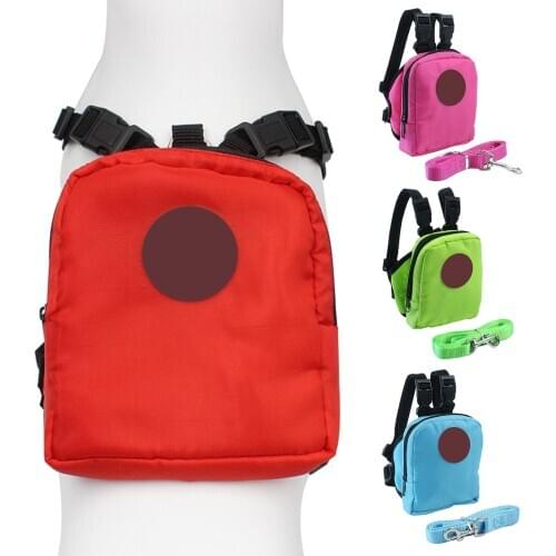 Dog Travel Backpack Carrier Puppy School Bag with Leash Traction Rope Pet Supply Travel backpack with leash for dogs and cats