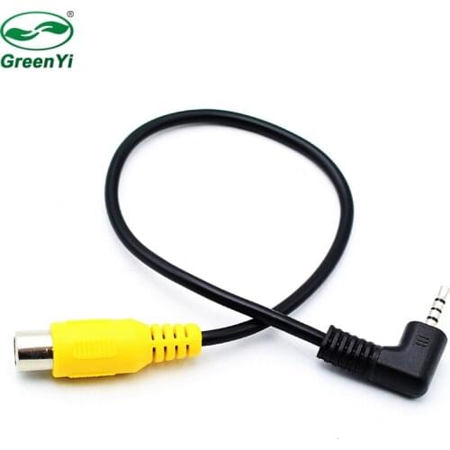 GreenYi 2.5mm Jack Video Cable Adapter RCA Cable Female plug For Car GPS Monitor DVR Camera Monitors Video System