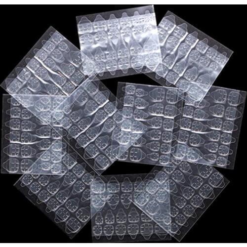 10 Sheets nail glue Adhesive Sticker Jelly Waterproof Breathable Jelly Double Sided Adhesive Tabs Nail Glue Sticker