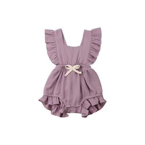 1-3 Years Infant Bodysuit Summer New Baby Clothes Casual Sleeveless Newborn Baby Girls Outfits Solid Cotton Soft Playsuits