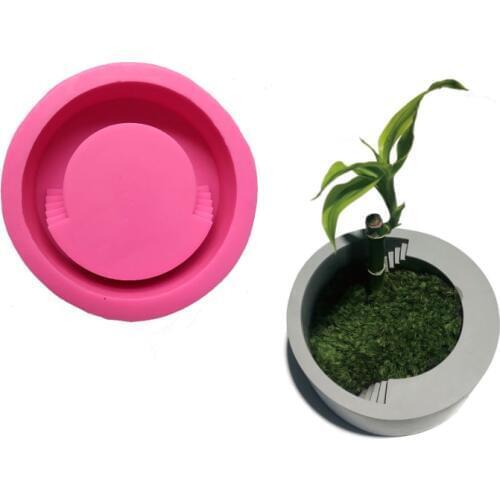 Round Ladder Flower Concrete Pot Mold DIY Succulent Flower Cement Plaster Silicone Mold Desktop Plansts Potted Home Decor