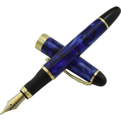 Jinhao X450 Metal Fountain Pen, Advanced Classic Ink Pen with Gold Clip, Iridium Medium Nib 0.7mm Gift Pens for Office Writing
