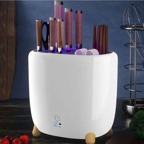 Multi-function UV Sterilization Tableware Knife Disinfecting Rack Holder Intelligent Kitchen Sterilizer Disinfection Machine