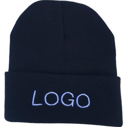Custom Logo Hat Ski Beanies Embroidered Text Print Name Team Collective DIY Letter Woman Winter Beanies Knitted Hat Mens