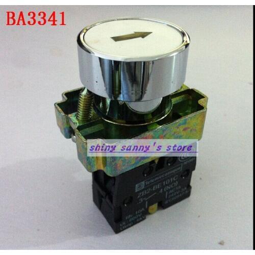 1Pcs BA3341 XB2-BA3341 1 NO Momentary White Sign Flush Pushbutton Brand New
