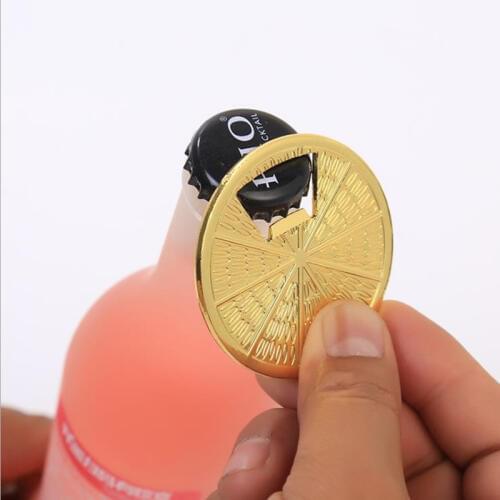 New zinc alloy golden orange beer bottle opener wedding bridal showers anniversary party favors gifts F20173684