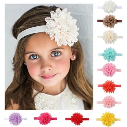 2021 Baby Girls Headband Elastic Flower Headband For Newborn Baby Girl Boy Hair Accessories Infant Hairband Baby Accessories