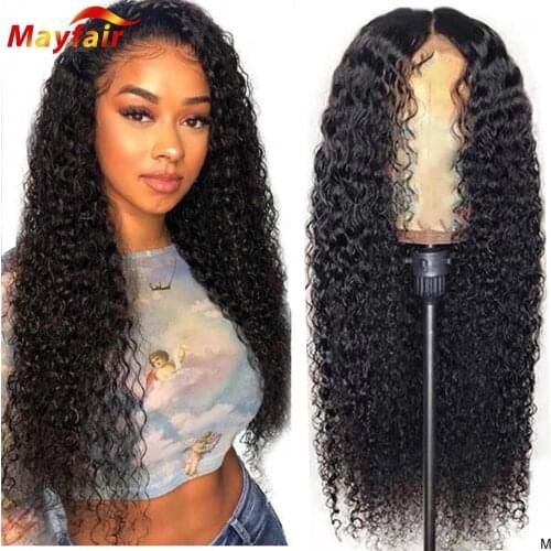 Jerry Curly Lace Front Wig 13x4 4x4 Lacefront Frontal Brazilian Human Hair Closure Kinky Curly Wigs Pre Plucked 28 Inch