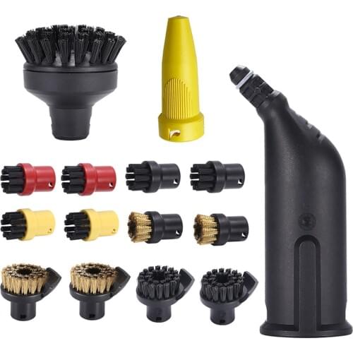 Steam Nozzle Extension Nozzle Small Round Brushes Copper Brush Kits for Karcher SC Series SC2 SC3 SC4 SC5 Steam Accessories