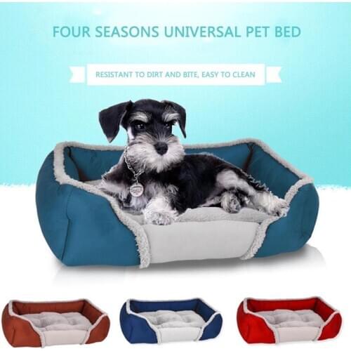 Pet Sofa Dog Beds Indoor Small Medium Large Dog Soft Fleece Warm Cat Bed House Waterproof Bottom Kennel Mat Blanket Pet Products