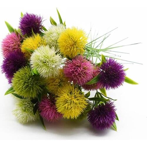 10Pieces Plastic Dandelion Household Products Vases for Home Decor Wedding Bridal Accessories Clearance Cheap Artificial Flowers