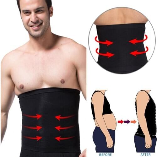Mens Slimming Belt Waist Trainer Cincher Body Shaperrs Corset Men Fitness Slim Belt Fat Burning Modeling Strap Band
