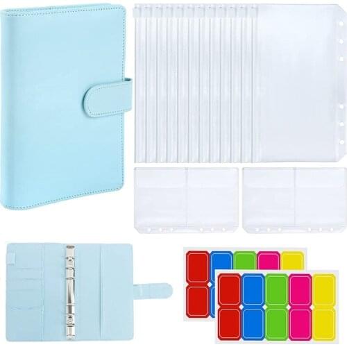 PPYY-A6 PU Leather Budget Organizer Binder Sets, They Are Great for Storage Cash, Coins, Checks, Receipts