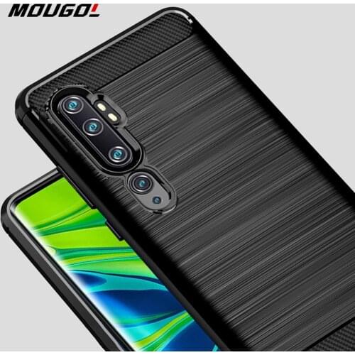 For Xiaomi Mi Note 10 Pro Case Carbon Fiber Cover Shockproof Phone Case For Mi Note10 CC 9 CC9 Pro Cover Full Protection Bumper