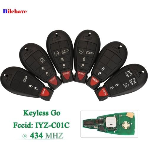 Bilchave Remote Car Key 434Mhz IYZ-C01C For Jeep Grand Cherokee Chrysler Town Country 300 Dodge RAM Challenger Magnum Durango