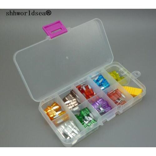 Shhworldsea New 50pcs MINI Blade Fuse Assortment Auto Car Motorcycle SUV FUSES Kit APM ATM free shipping