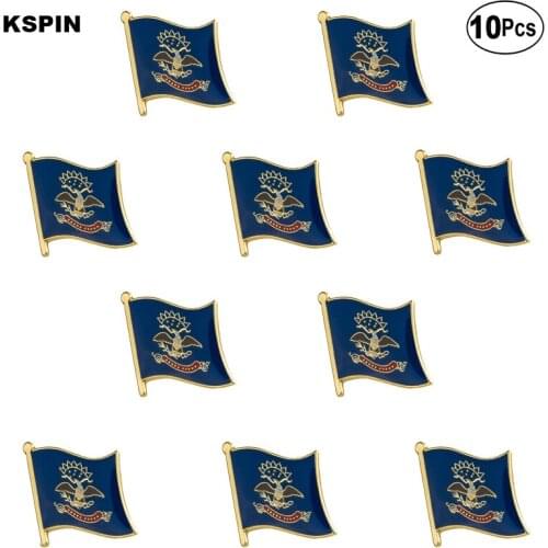 U.S.A North Dakota Lapel Pin Flag badge Brooch Pins Badges 10Pcs a Lot