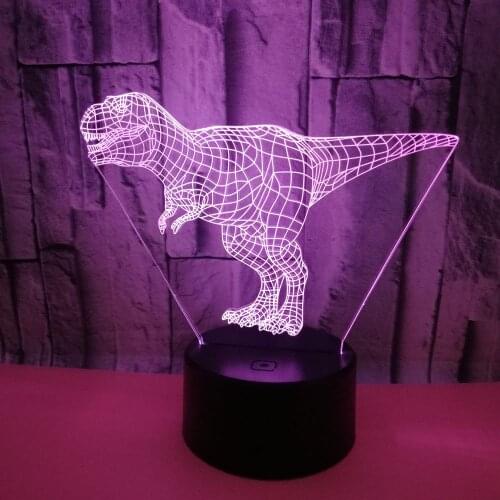 7/16 Colors Dinosaur 3D LED Night Light Remote Control LED night light Kids Christmas Gift Remote Control Table Desk Lamp