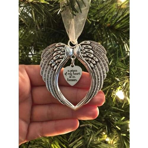 Angel Wing Ornament, Sympathy Gift for Her, Mourning Loss of Loved One Remembrance Jewelry Gifts