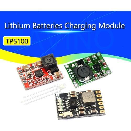 TP5100 charging management power supply module board TP5000 1A 2A compatible with 4.2V 8.4V single and double lithium batteries