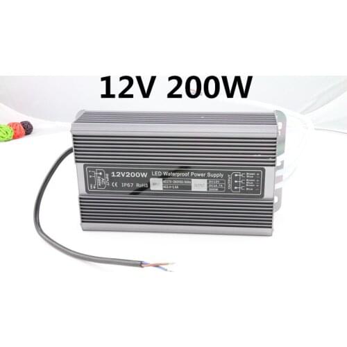 High quality DC 12V 200W waterproof led driver Access control driver adapter led light transformer 16.7A power charger for leds