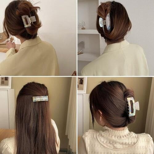 Women Elegant Hair Clips Vintage Hair Claws Headband Hairpin Geometric Colorful Hairpins Girl Summer Fashion Hair Accessories