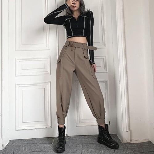 Women New Casual Fashion High Waist Hip Hop Dance Trousers Female Sport Running Jogging Harem Pants Ladies Baggy Sweatpants C07