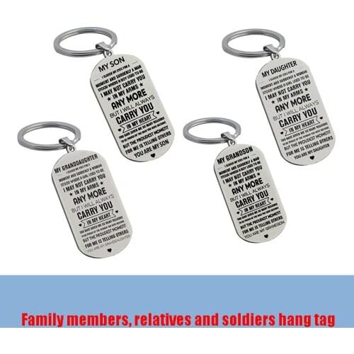 8 * 2.8cm1Pcs Car Interior Pendant Family Warm Gift Military Car Interior Pendant Key Chain Chest Car Decoration