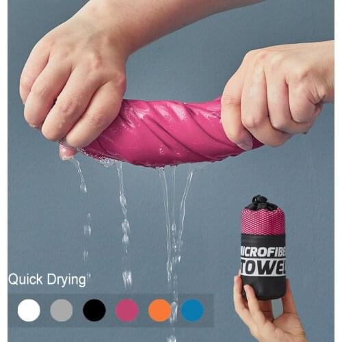 Quick Drying Sport Towel Fitness Workout Face Towel Beach Bathing Tools Hair Fast Drying Car Cleaning Cloth Absorbent Towel Pink