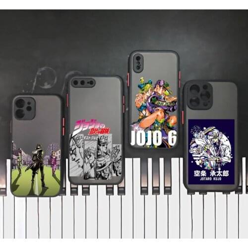 JoJos Bizarre Adventure JoJo Anime Phone Case For iphone 12 11 8 7 plus mini x xs xr pro max matte transparent cover
