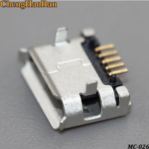 ChengHaoRan 20pcs micro USB mini connector 5pin Long needle 5P Data port Charging port mini usb connector for Mobile end plug