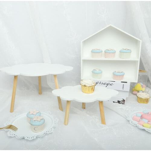 Cloud cake stand wooden dessert table decoration birthday cake plate