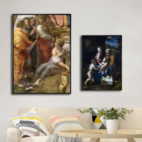 Home Decor Art Wall Pictures for Living Room Canvas Printing Paintings Italian Raffaello Sanzio Da Urbino Madonna Of Loreto